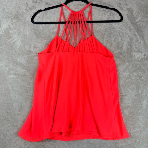 Express Neon Coral Strappy Racerback Tank Top XS - Picture 2 of 8